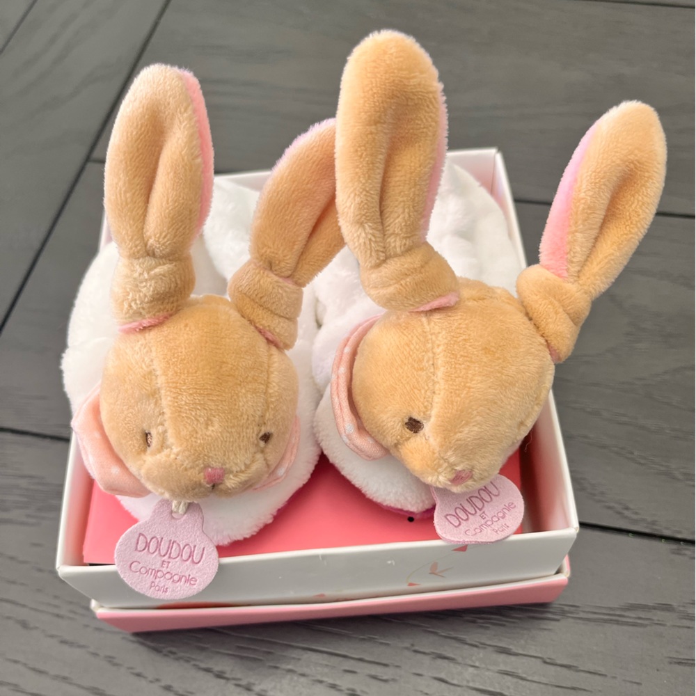 Newborn girl bunny slippers